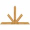 Ekena Millwork Saratoga Rough Sawn Timber Gable Bracket, Western Red Cedar, 84"W x 53"H x 6"D x 6"F, 15/12 Pitch GBW084X53X0606SAR00RWR - alternate 1